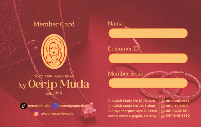 Member Card Nyonya Oerip Muda